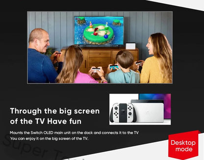 Nintendo Switch OLED Model 7 Inch Screen Joy‑Con Handle Enhanced Audio Adjustable Console Stable TV Mode Video Game.