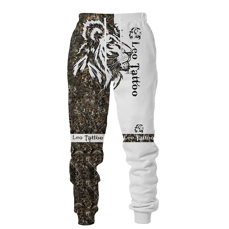 Wolf 3d Printed Hoodie Pants Suit Male Autumn and Winter Casual Sweashirt Pullover Men Tracksuit Set Fashion Men's Clothing Suit.