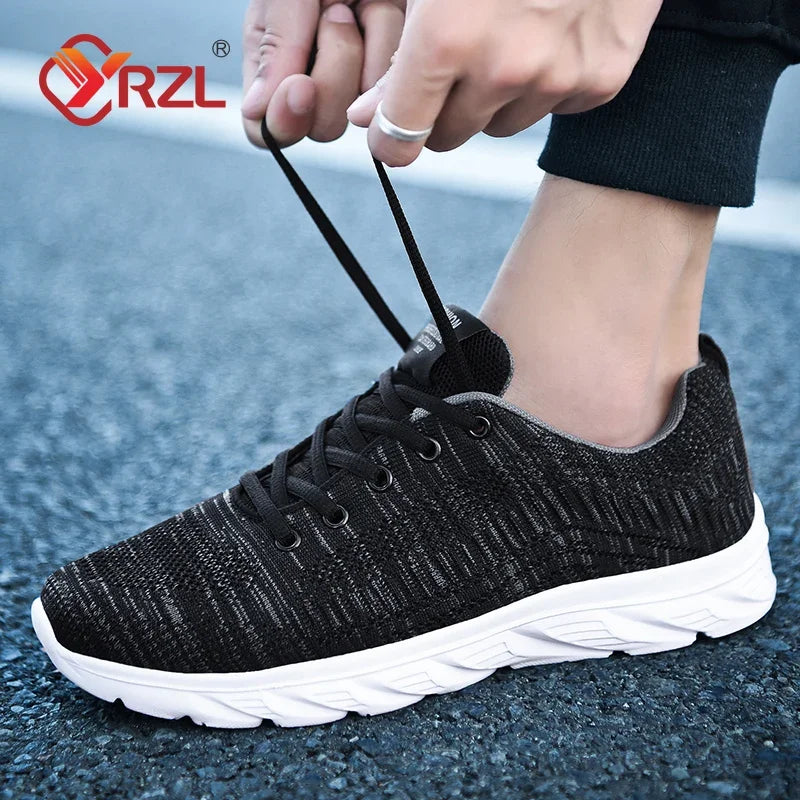 YRZL Running Shoes Men Sneakers Fashion Lightweight Trainers Breathable Walking Shoes Comfortable Athletic Sport Shoes for Men.