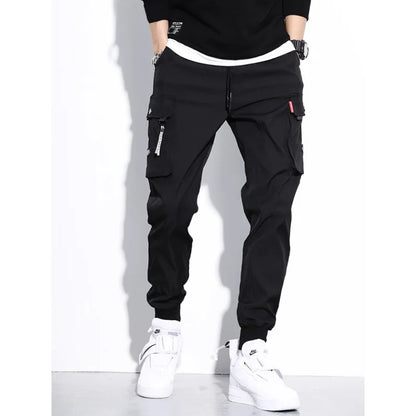 Men's Trendy Overalls Spring Autumn American Style Leggings, Men's Loose Casual Pants