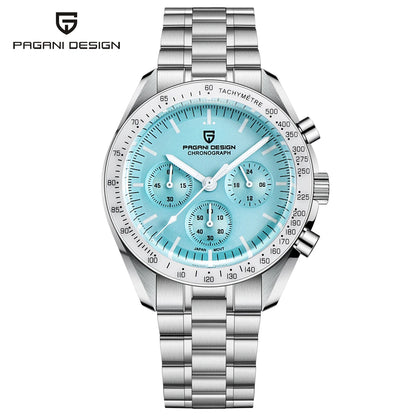 PAGANI DESIGN 2025 New Moon Watch Retro Luxury Quartz Watches For Men Stainless steel Luminous waterproof Sport Chronograph Man