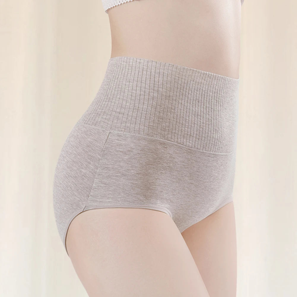 Women's Cotton High Waisted Underwear 5-Pack - Tummy Control Shapewear, Anti Bacterial, Breathable, Seamless Comfort.