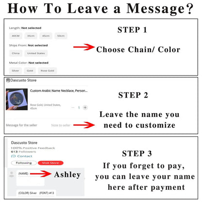 Luxury Personalized Stainless Steel Name Jewelry Custom Arabic Name Necklace with Diamond 18K Gold-Plated Gift For Women Jewelry.