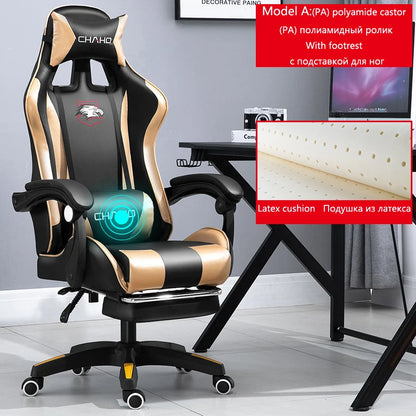 2025 Neuer Computerstuhl, grüner Gaming-Stuhl, PU-Leder, Bürodrehstuhl, Aufzug, Schlafzimmermöbel, Mode, Sillas, Gamer-Stuhl