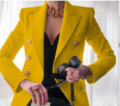 Casual Drehen Unten Kragen Langarm Anzug Oberbekleidung Büro Dame Frühling Herbst Mode Elegante Solide Blazer Mäntel Für Frauen 2023.