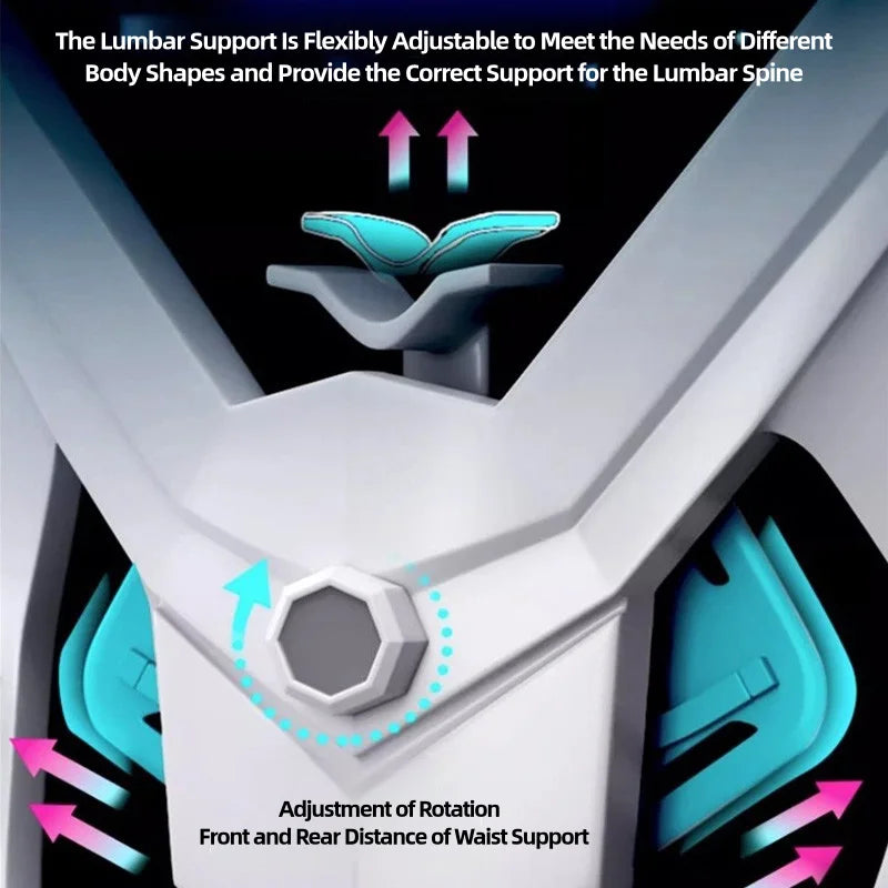 Elektronischer Gaming-Computerstuhl, ergonomische Bürostühle mit Rückenlehne und versteckter Fußstütze, 150-Grad-Neigung, Rollstuhlmöbel