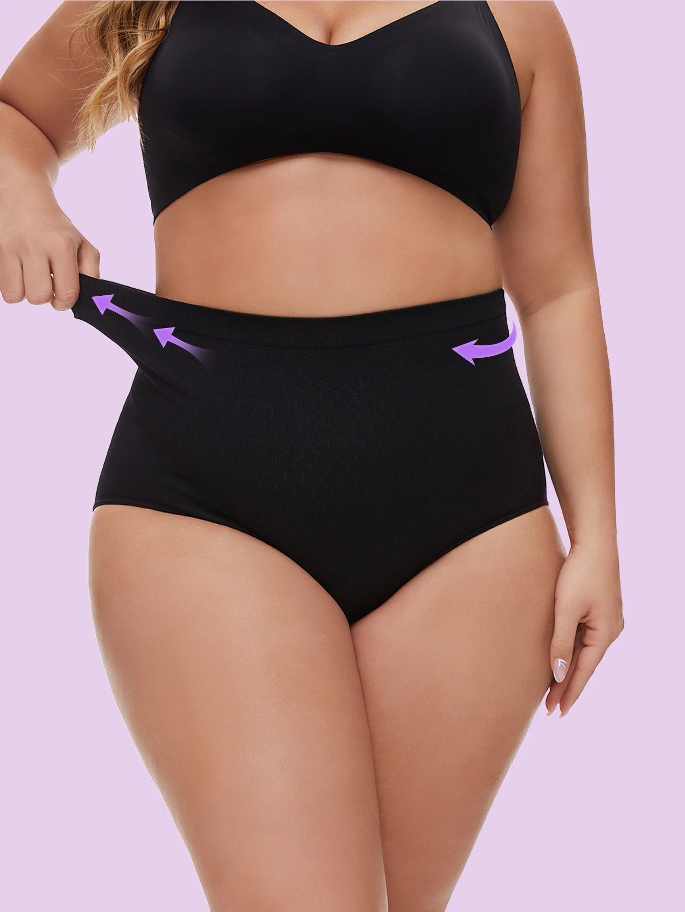 Plus size women's panties Seamless Shapewear shorts High waist belly lift body panties Plus size shapewear bottoms.