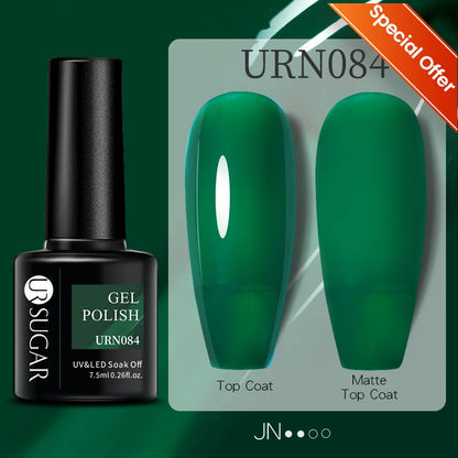 UR SUGAR 7/7.5ml Summer Blue Silver Gel Nail Polish Semi Permanent High Quality Soak Off UV LED Varnishes Nails Art Manicure