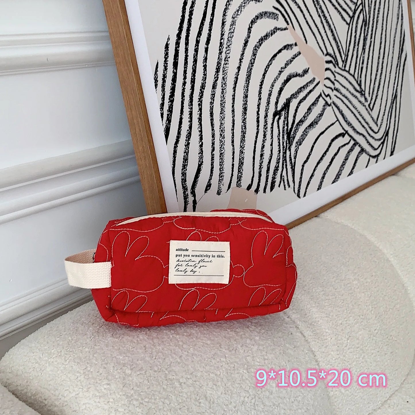 2025 Cute Rabbit Travel Cosmetic Lipstick Purse Storage Bag Kawaii Women Makeup Handbags Organizer Wallet Pouch Pencil Case Bags