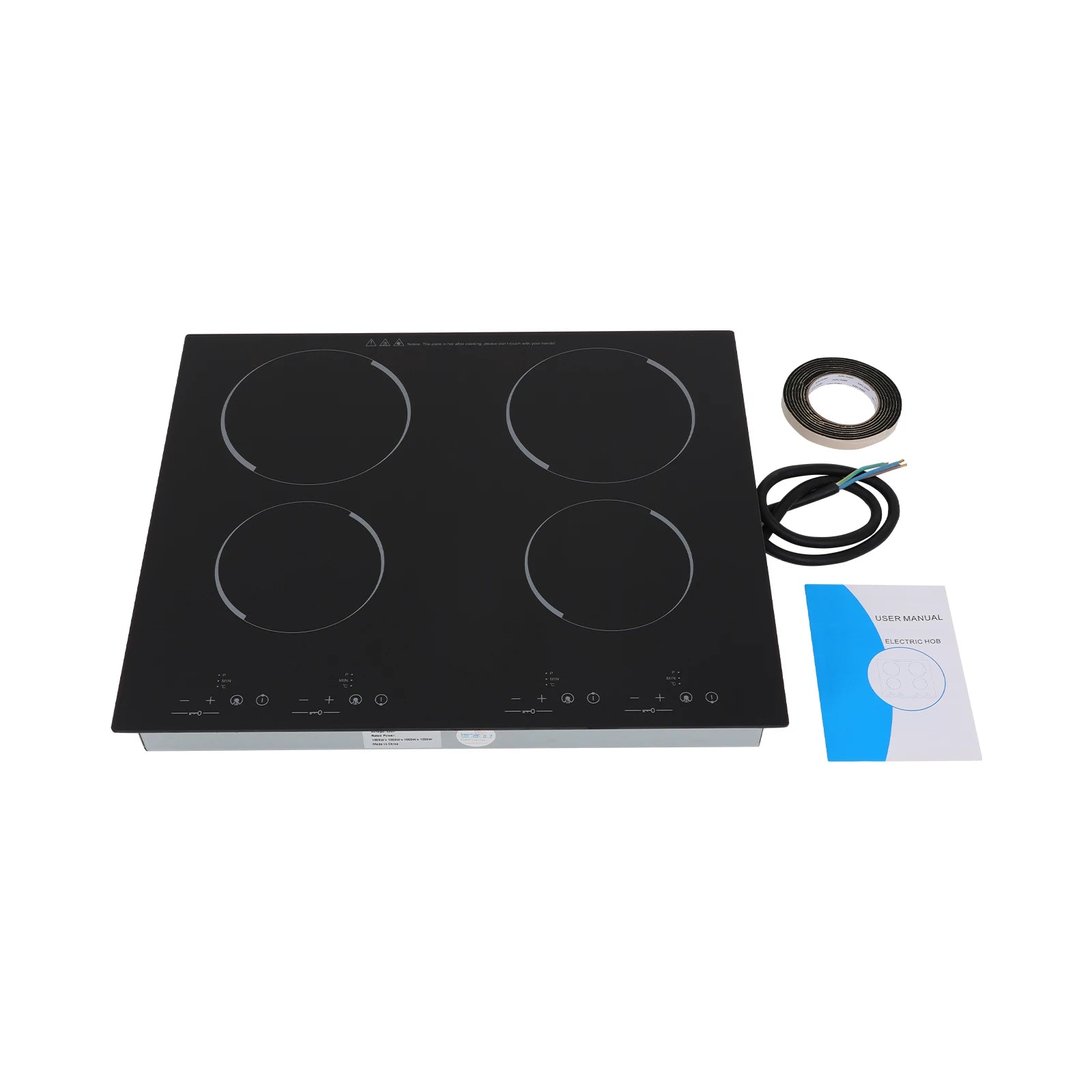 6000W Electric Ceramic Stove, 9 Power Adjustment Gear, Touch Screen Control 4-head Induction Cooker Electric Ceramic Cooktop.