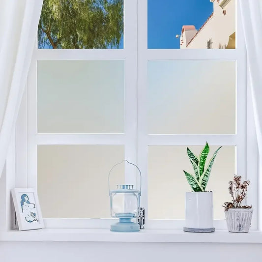 Window privacy film frosted glass window film PVC bathroom window frosted film suitable for privacy protection in home offices.