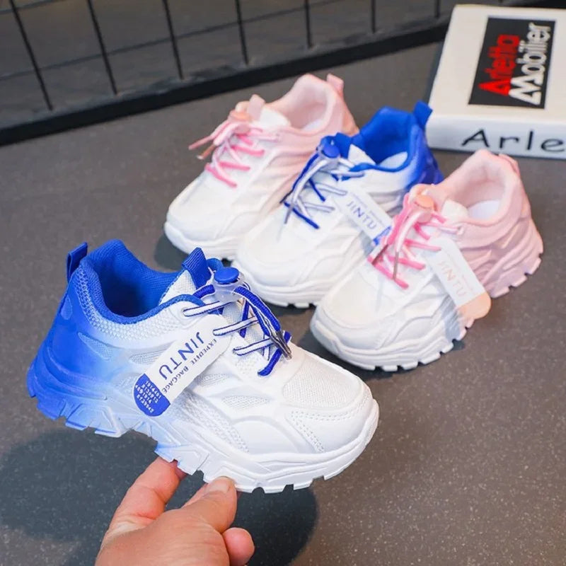 Kids Fashion Shoes For Boys Girls Toddler Boy Girl Soft Sports Shoes Children Running Sneakers Air Mesh Breathable 26-37.