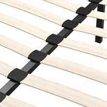 140x200 cm Polsterbett mit LED-Beleuchtung, schwebendes Bettgestell mit visuellem Effekt und Lattenrost, Bett 140x200 cm Bettrahmen