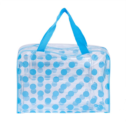 Transparent polka dot women's makeup bag Waterproof PVC Cosmetic Bag Portable Women Storage Bag Toiletries Female Wash Bag.