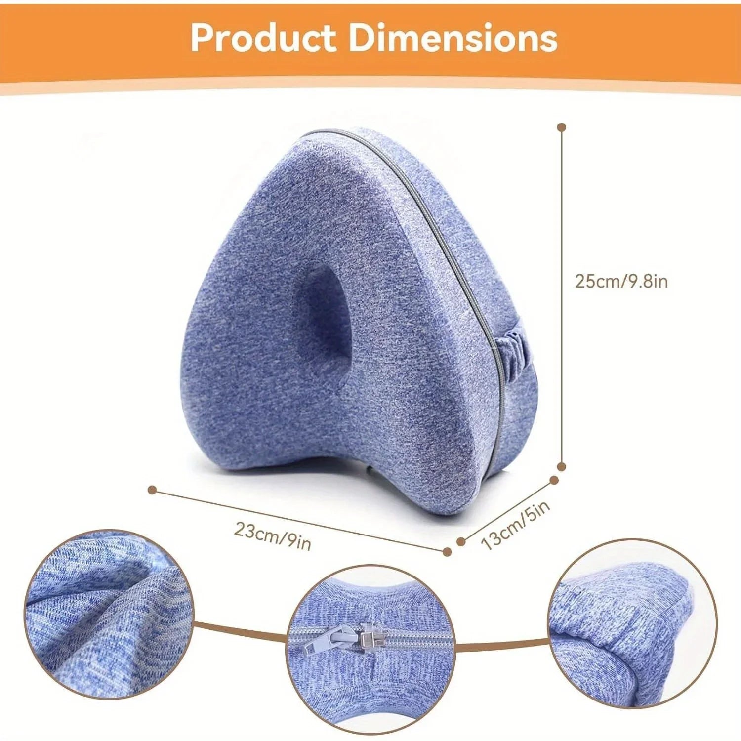 Memory Foam Leg Knee Foam Support Pillow Side Sleeper Sciatica Orthopedic Sciatica Back Hip Relief Pillow For Bed Sofa.