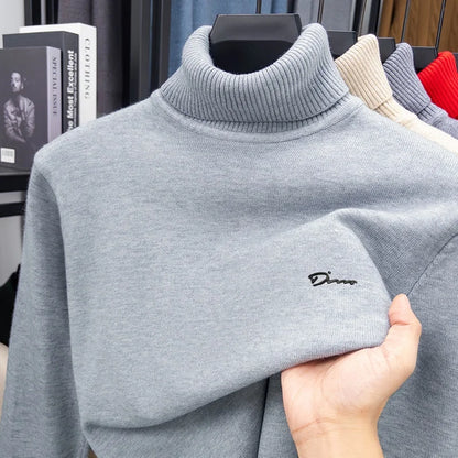 Men's Original High-End Pullover Sweater with Logo Embroidery Warm Ball-Proof Korean Style Suitable Autumn Winter Casual Men's.