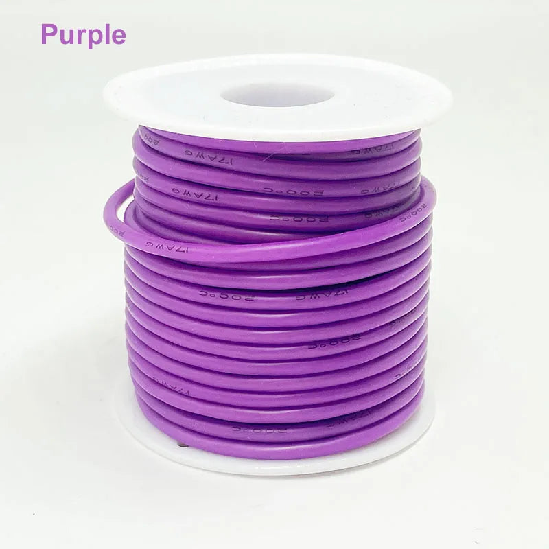 Soft Silicone Connection Cable 16AWG 18AWG 20 22 24 26 28AWG 30AWG 0.08mm Tinned Copper Wire For DIY, Automotive, Power Wiring.