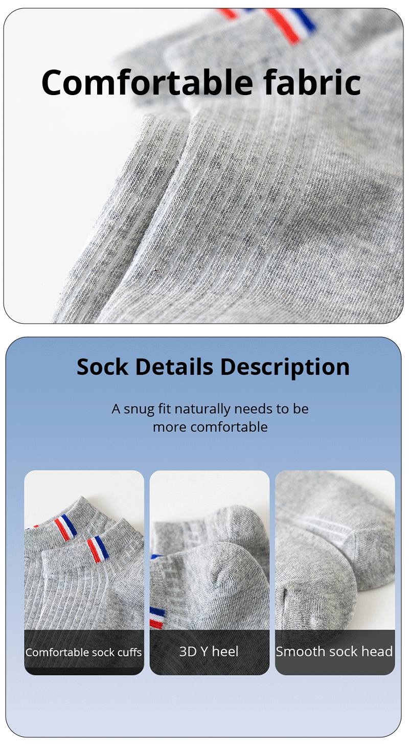 5 Pairs Of Thin Summer Blending Boat Socks Plain Color Mens Casual Socks Breathable Sweat Absorbing Calibration Socks.