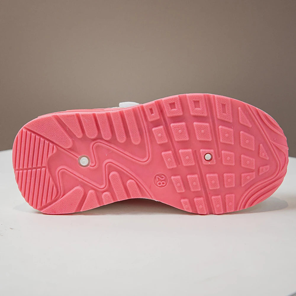 Autumn Children's Sport Shoes PU Leather Teenager Kid's Sneakers Anti-slippery Trend Fashion Girl's Sneakers Boy Running Shoes.