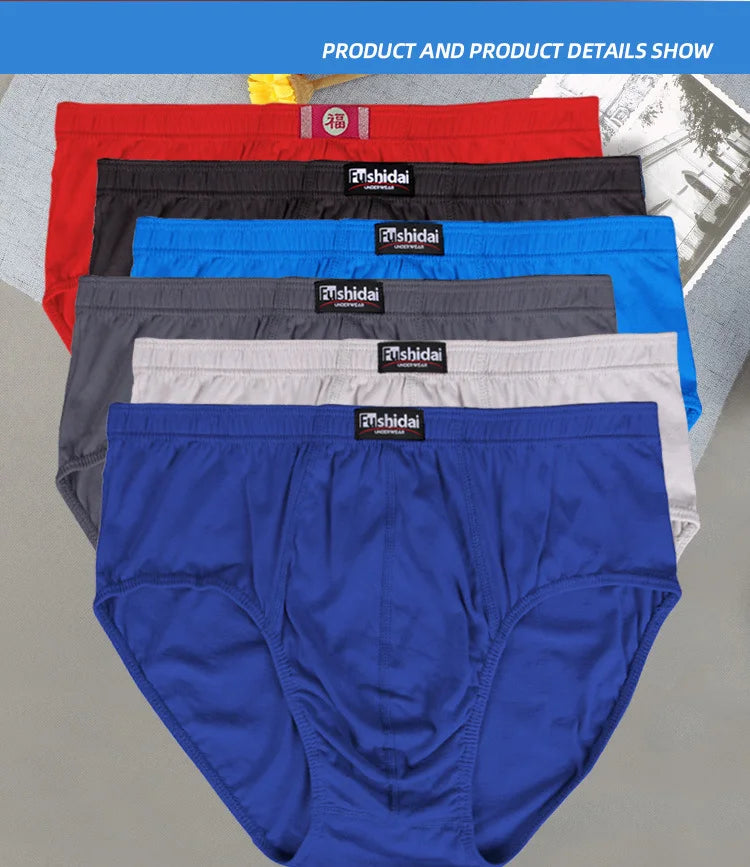 6 Stück große Slips große Unterwäsche für Männer Unterhosen Baumwolle Jungen Höschen Unterwäsche Männliche Schlüpfer XL 2XL 3XL 4XL 5XL 6XL 7XL 8XL