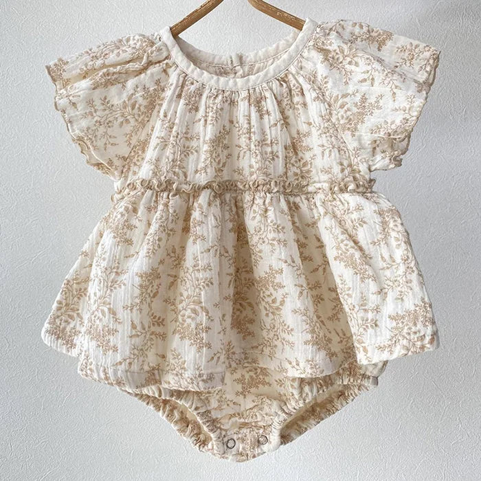 2024 neue Sommer Kleinkind Baby Body suits ärmellose Baumwolle Druck Neugeborenen Baby Overall 0-24m Kinder kleidung.