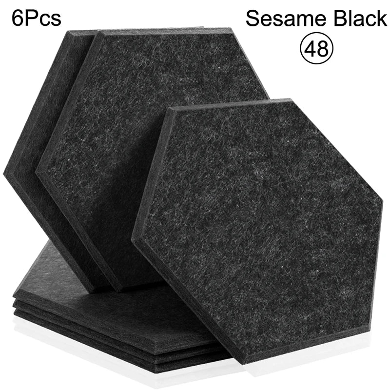 Sound Absorbing Wall Panels Hexagon 6 Pcs Bedroom Acoustic Insulation Sound-absorbing Panels Decor Acoustic Absorption Panel