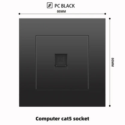 Schwarze UK 13A Wandsteckdose mit USB Typ C 18W Schnelllade-Steckdose, Wandsteckdose mit USB-Ladegerät, Schalter mit Steckdose