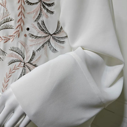 Ramadan Eid Kebaya White Muslim Modest Kimono Women Clothing Abaya Damen Dubai Luxury Islam Kaftan Robe Longue Femme Musulman.
