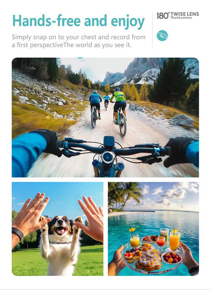 Small Action Camera Sports Cam Bodycam Rotating Lens Go WiFi Digital Pro Video Runcam Instant for Hero 10 11 12 13 Photography.