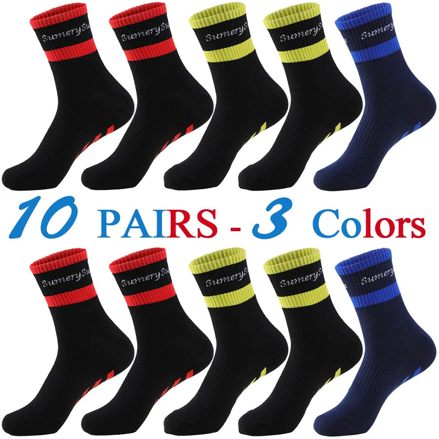 5 Pairs/Lot Running Socks Men Sports High Quality Cotton Colorful Outdoor Cycle Casual Breathable Long Sock Male Gifts 5 Styles
