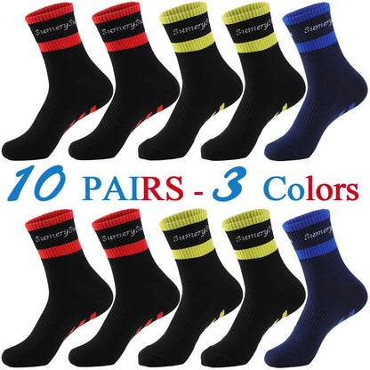 5 Pairs/Lot Running Socks Men Sports High Quality Cotton Colorful Outdoor Cycle Casual Breathable Long Sock Male Gifts 5 Styles