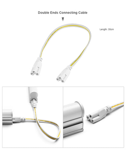 Energy Saving T5/T8 15W/25W LED Tube AC220V Fluorescent Tube Bulb for Shop Exhibition Halls Lighting,EU US Plug Connect Wire.