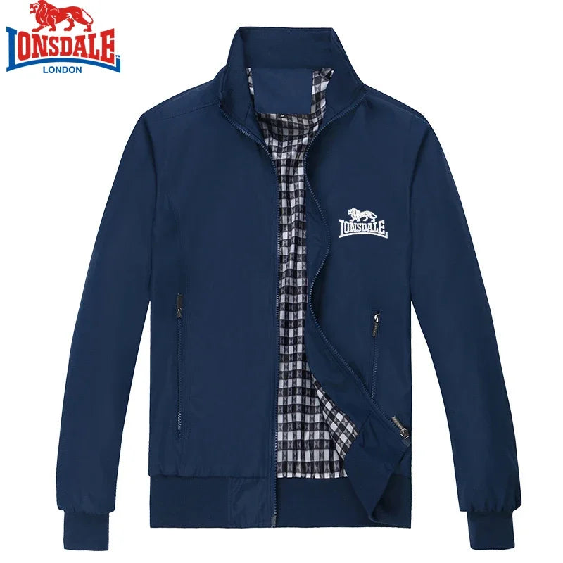 Embroidered LONSDALE Spring and Autumn Casual Solid Color Fashion Slim Fit Bomb Jacket Jacket Baseball Jacket Men's Jacket M-6XL.