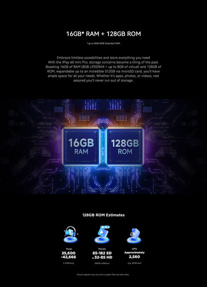 ALLDOCUBE iPlay60 Mini Pro Tablet 8.4" Display Helio G99 16GB(8GB+8GB Virtual)RAM 128/256GB ROM 4G LTE 6050mAh Android 14