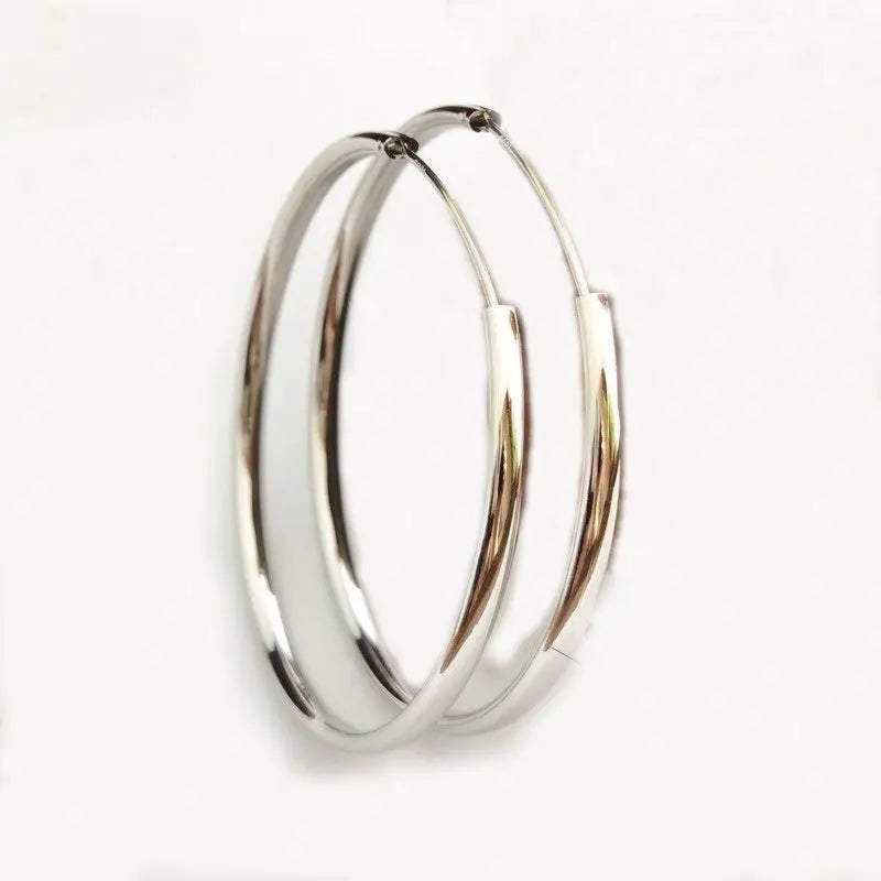 Senlissi - 925 Sterling Silver Hoop Earrings For Women 18K Gold Plated Jewelry Dazzling Women's Hoops Earrings Christmas Gifts