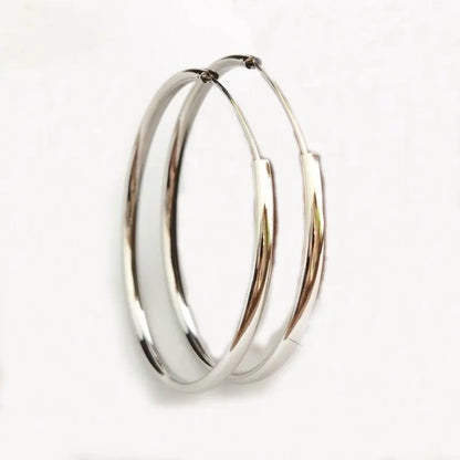 Senlissi - 925 Sterling Silver Hoop Earrings For Women 18K Gold Plated Jewelry Dazzling Women's Hoops Earrings Christmas Gifts