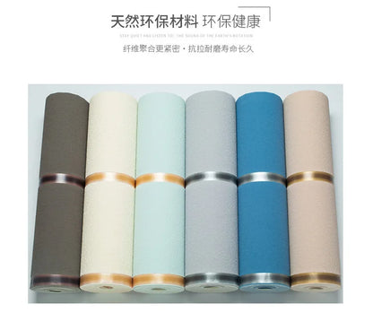 Hirschhaut Samt horizontal gestreifte Tapete Wohnzimmer Schlafzimmer gestreifte Film- und Fernsehwand 3D-Relief verdickte Tapete