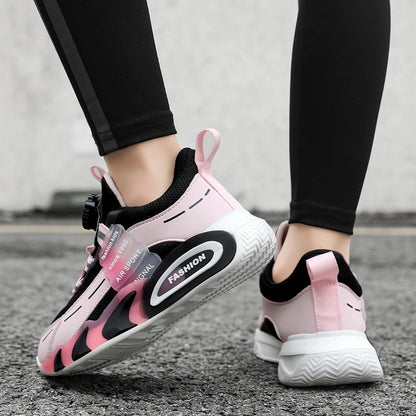 Cute Pink Girls' Summer Breathable Walking Shoes Lightweight Kids Fashion Sneakers for Outdoor Sports Tennis.