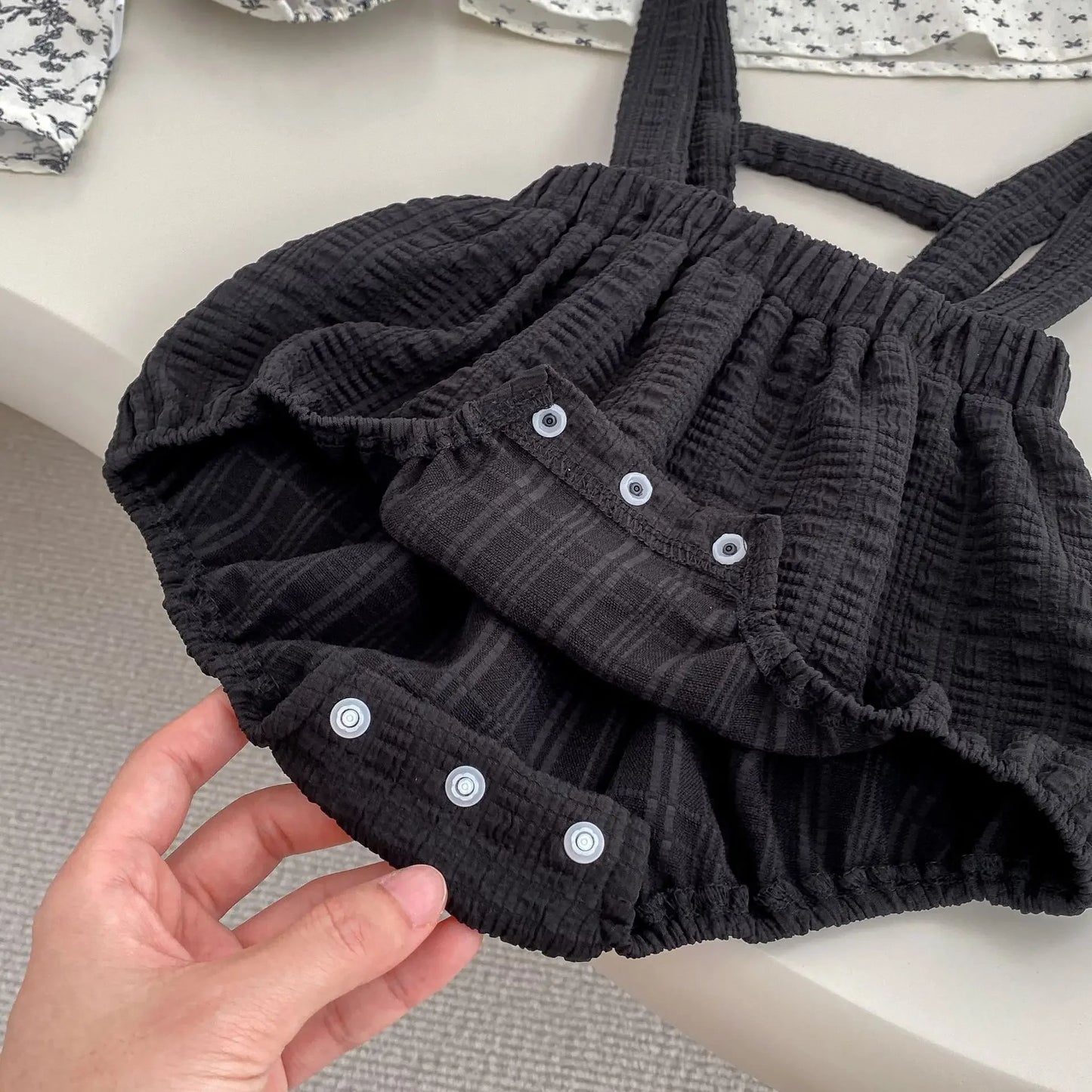 MILANCEL Baby-Frühlingskleidung, 0–3 Jahre, Kleinkinder, Mädchen, Träger, Body, Kleinkind, Hosenträger, einteilige Shorts, optionales Hemd.