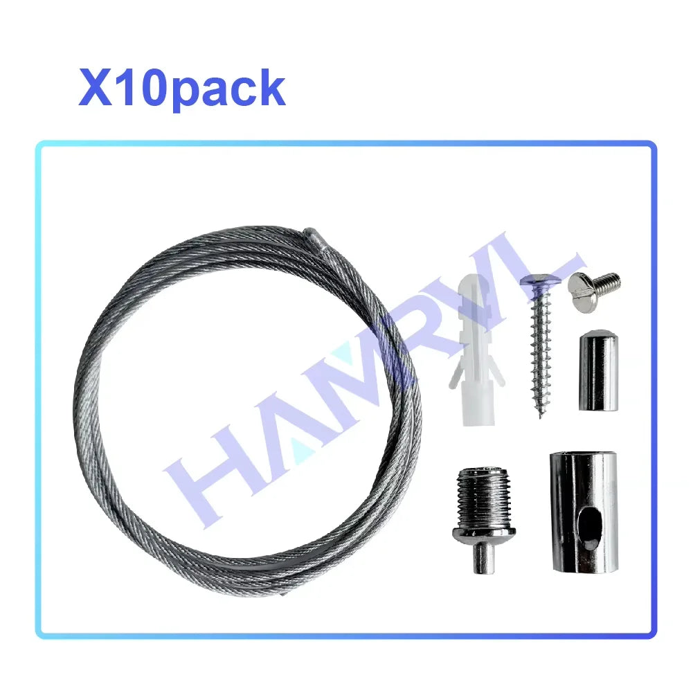 Hexagon Light Adjustable Suspension Rope and Splicing Connector All Copper 2Pin V/Y/L/T/I Cable LED Tube Lamp for Garage Ceiling