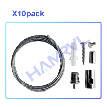 Hexagon Light Adjustable Suspension Rope and Splicing Connector All Copper 2Pin V/Y/L/T/I Cable LED Tube Lamp for Garage Ceiling