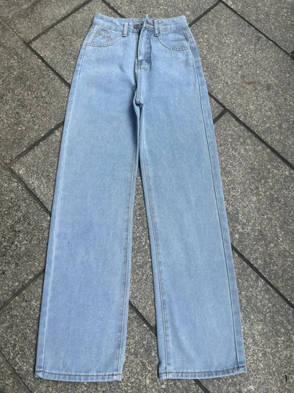 2000s Jeans Women High Waist Wide Leg Straight Y2K Jean Women's Loose Fit Denim Trousers Comfortable Plus Size Casual Pants.