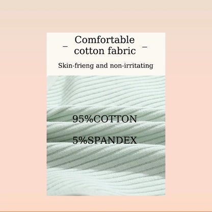 New 7Pcs/Set Seamless Cotton Fabric Thongs For Women Sexy Solid Color Stripe Underwear Female Comfortable Breathable Underpants.