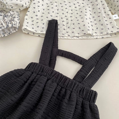 MILANCEL Baby-Frühlingskleidung, 0–3 Jahre, Kleinkinder, Mädchen, Träger, Body, Kleinkind, Hosenträger, einteilige Shorts, optionales Hemd