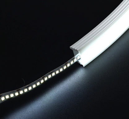 1M-10M Rimless LED Neon Rope Lamp Silicone Tube Diffuser Channel For WS2811 WS2812B Recessed Outdoor Ribbon Flexible Strip Light.