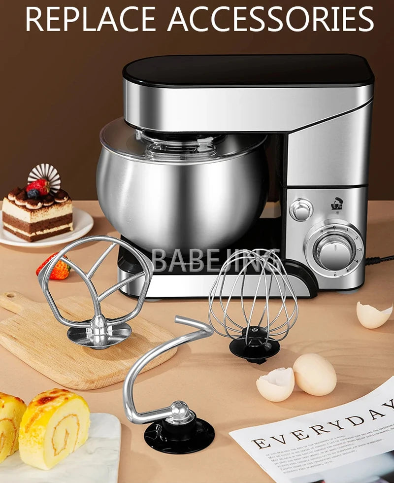 BABEJING New Hot Selling 1200w Kitchen Mixer, Electric Stainless Steel Filling Mixer, Kneading Machine.