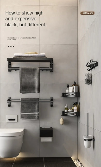 Metalle Badezimmer Handtuchhalter Stanzfreier Rack Toilettenanhänger Raum Aluminium Badezimmer Handtuchhalter, Handtuchhalter, Handtuchhalter Badezimmer