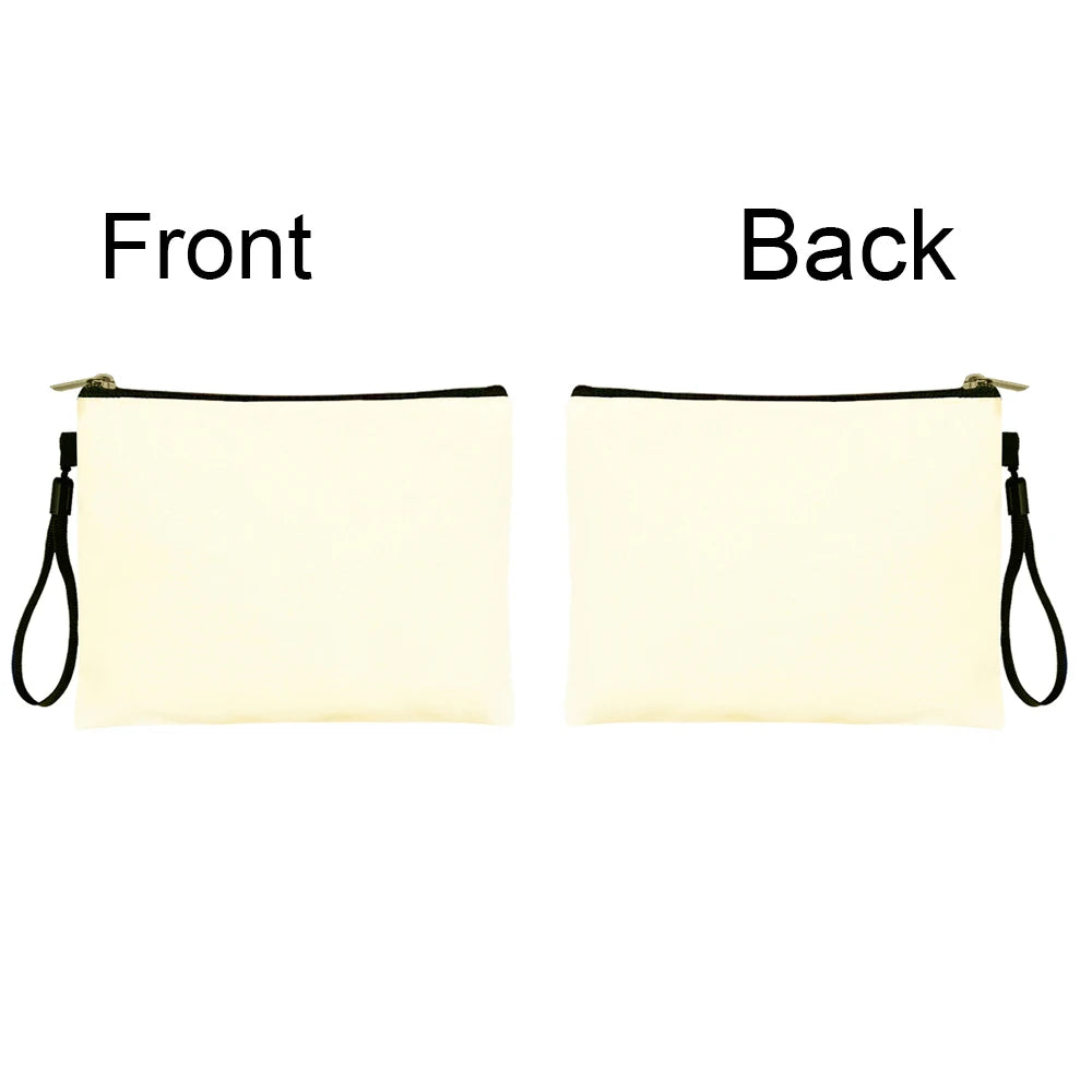 Blank Non Customized Tote Bag Fashion Teacher/Birthday Gift Make up Bags Toilet Kit Cosmetic Bag Mini Makeup Pouch.