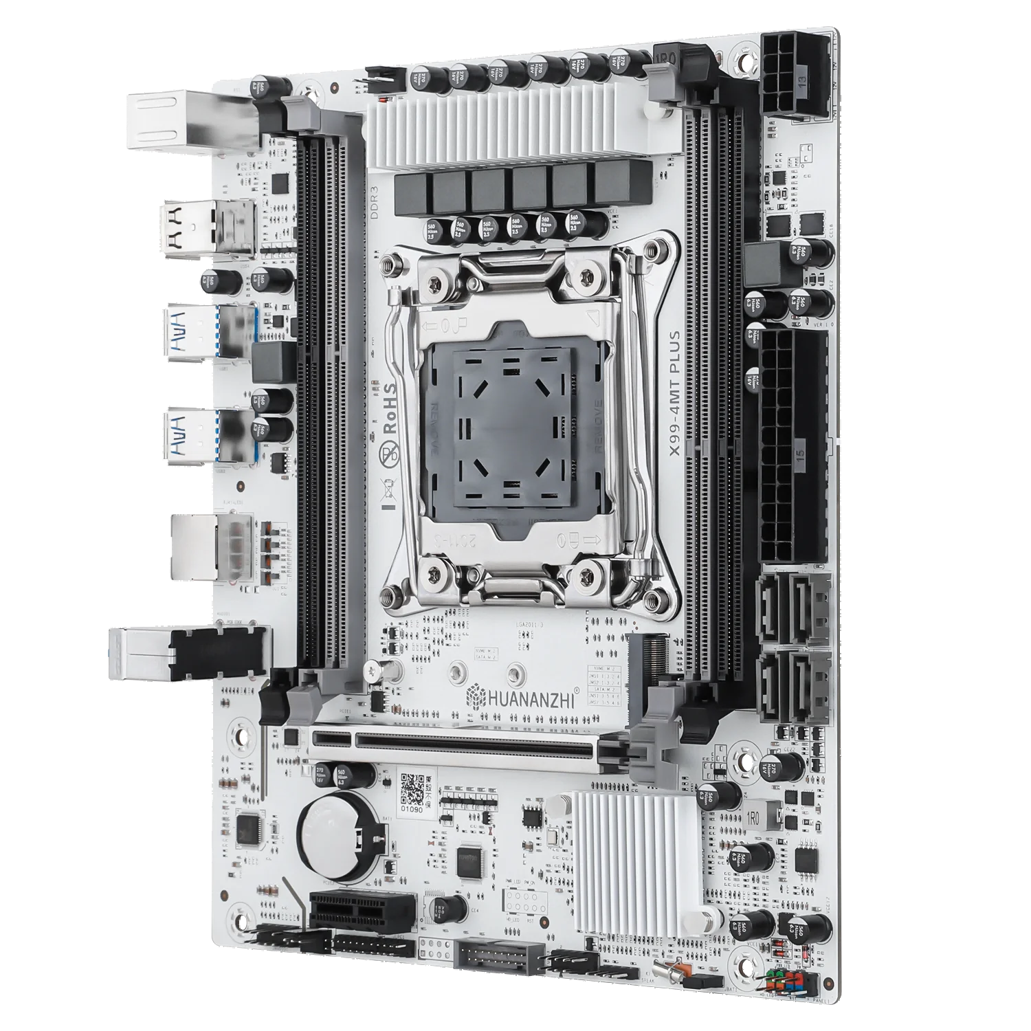HUANANZHI X99 4MT plus LGA 2011-3 Xeon Motherboard - DDR3 Memory Support NVMe SATA for Gaming & Business Use with TPM2.0.