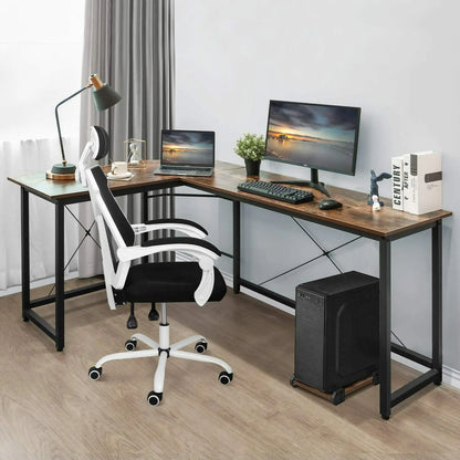 Homfa 66.5 cm (170 ") L Form Schreibtisch Computer Gaming Laptop Schreibtisch Home Office Ecke Workstation Tisch Arbeits zimmer 170x120x75cm
